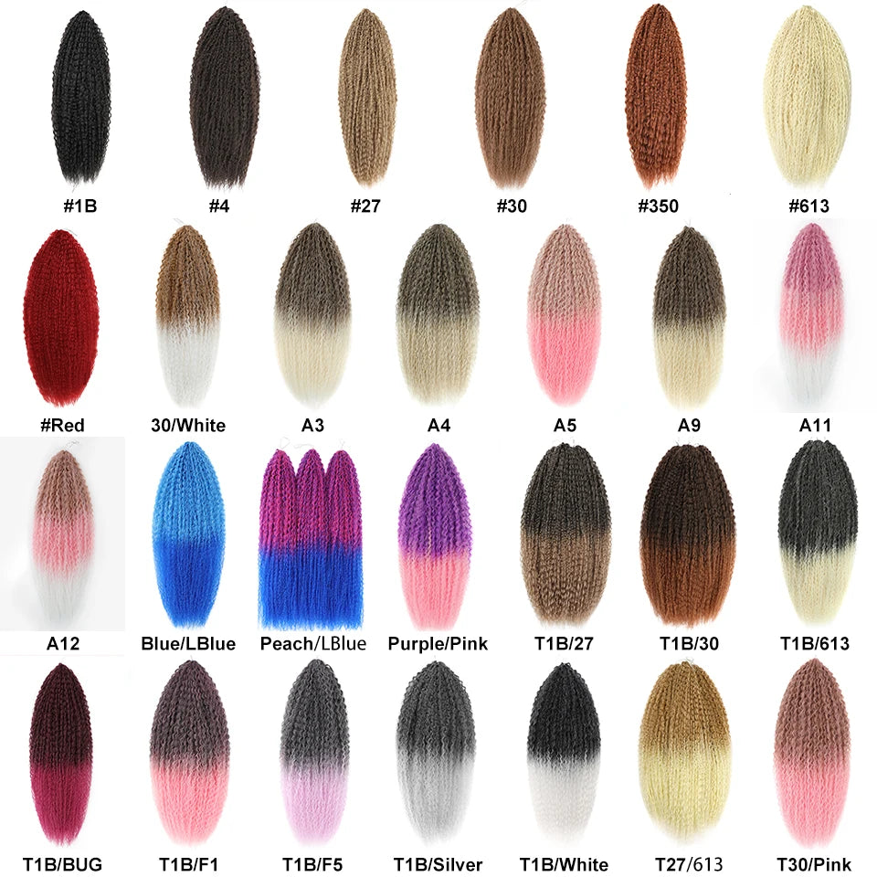 Afro Kinky Curly Crochet Braiding Hair Extensions – Ombre Synthetic Braids for Women | 20 & 28 - view 5