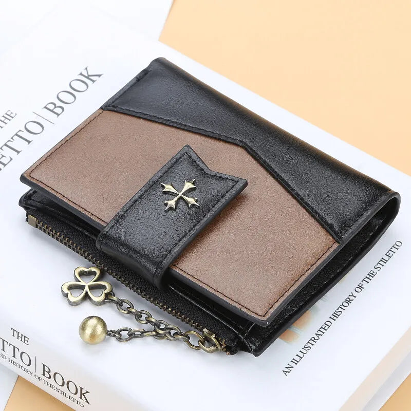 Women’s Casual PU Leather Bifold Wallet | Sophisticated Ladies Clutch & Credit Card Holder | Fashion-Forward Zipper Coin Purse | Elegant Standard Wallet & Portable Handbag Gift Luxegan