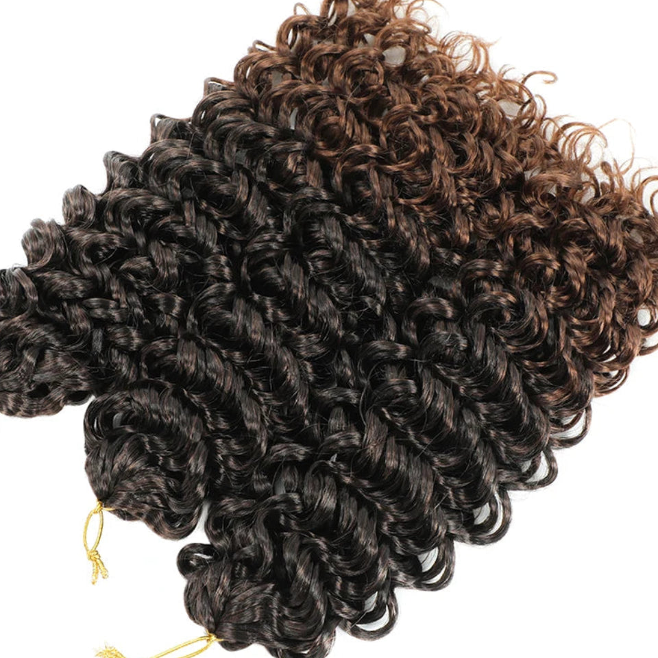 14–22 Inch Synthetic Deep Wave Crochet Hair | Afro Curl Braiding Extensions Luxegan