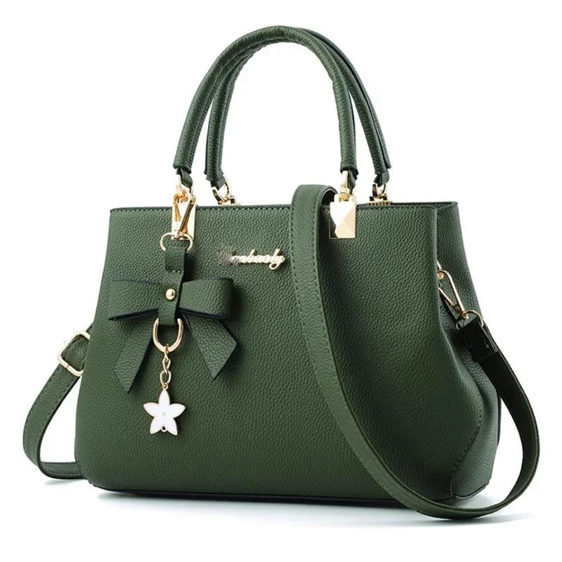New Elegant Shoulder Bag for Women Luxury Designer Handbags | Female Bags Plum Bowknot Sweet Messenger Crossbody Bag Luxegan