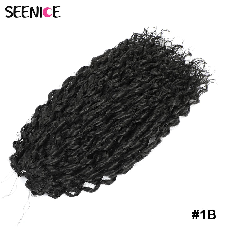 22 Inch Synthetic Water Wave Crochet Hair | Loose Deep Wave Braiding Extensions