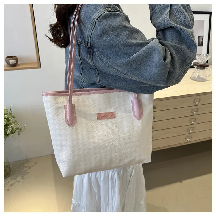 Retro Bag New Fashion Commuter Shoulder Bag | Large Capacity PU Leather Handbag (Casual Tote, Popular Gift, All Seasons) Luxegan