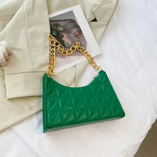 Advanced Diamond Quilted Shoulder Bag | Trendy Chain Handbag Luxegan