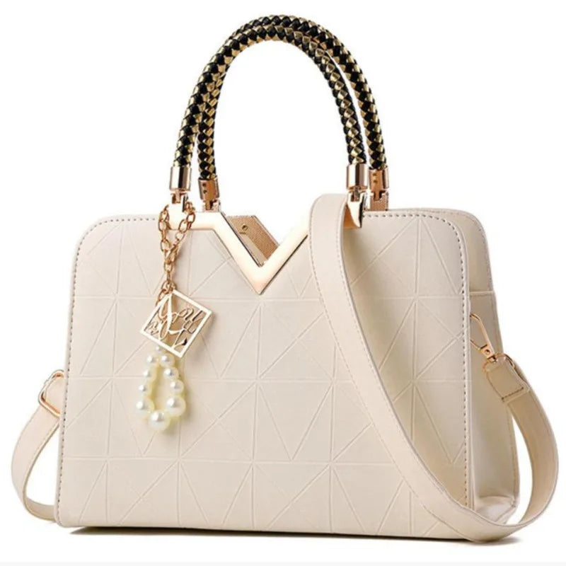 Women's Handbag Patchwork Shoulder Messenger Bag | Office Work PU Leather Female Bag & Ladies Luxury Elegant Handbag Luxegan