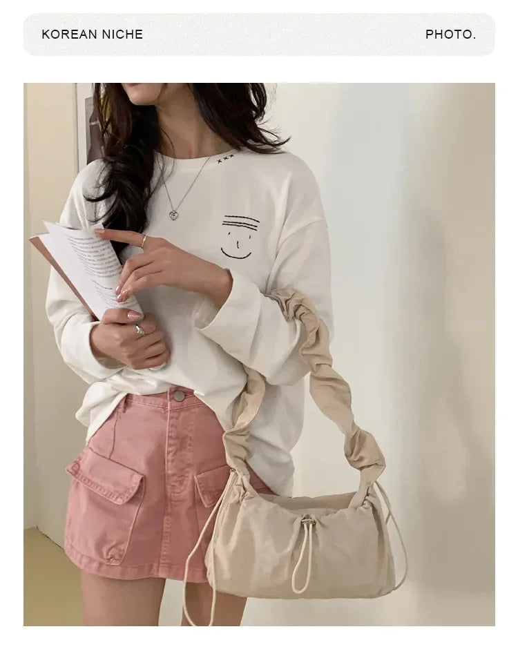 Simple Fashion Fold Shoulder Bag | Vintage Casual Designer Underarm Crossbody Bag (New Luxury Handbags) Luxegan