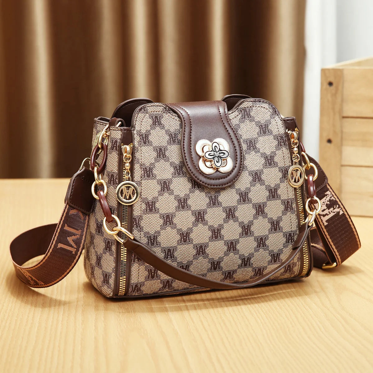 Luxury Flap Small Square Crossbody | Soft PU Leather Phone Bag Luxegan