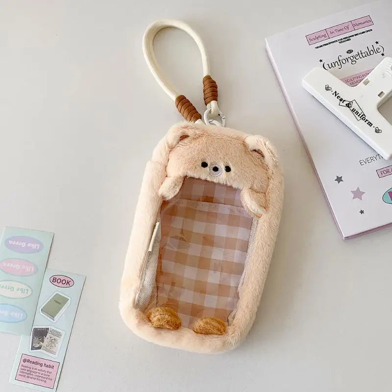 Cute Shape Doll Storage Bag | Cartoon Dustproof Protector Case Organizer Box | Premium Clear Plastic 15cm Plush Dolls Storage Bag | Portable Outdoor Display Anime Bag Luxegan