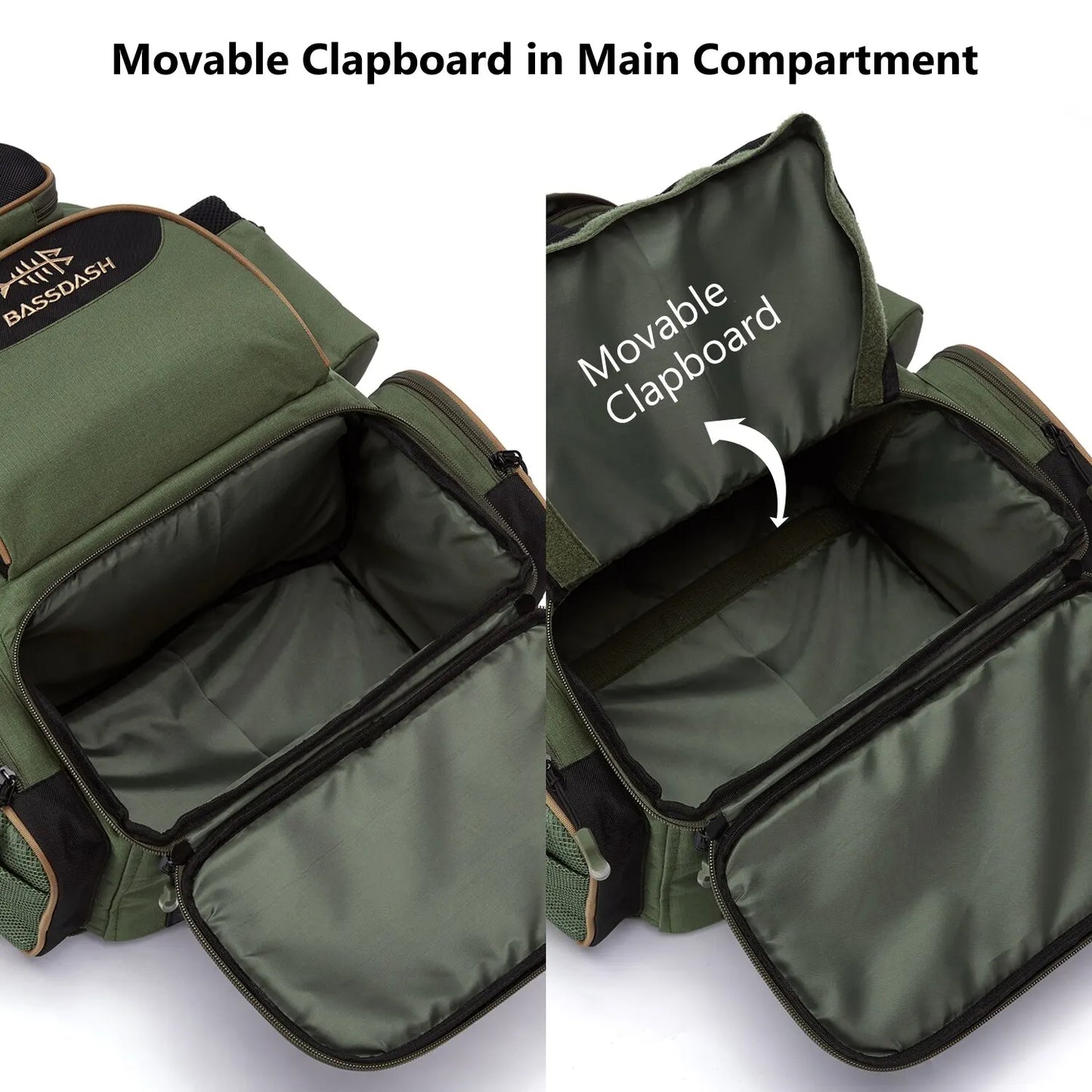 Mochila de pesca Bassdash, liviana, táctica, caja de aparejos, multifuncional