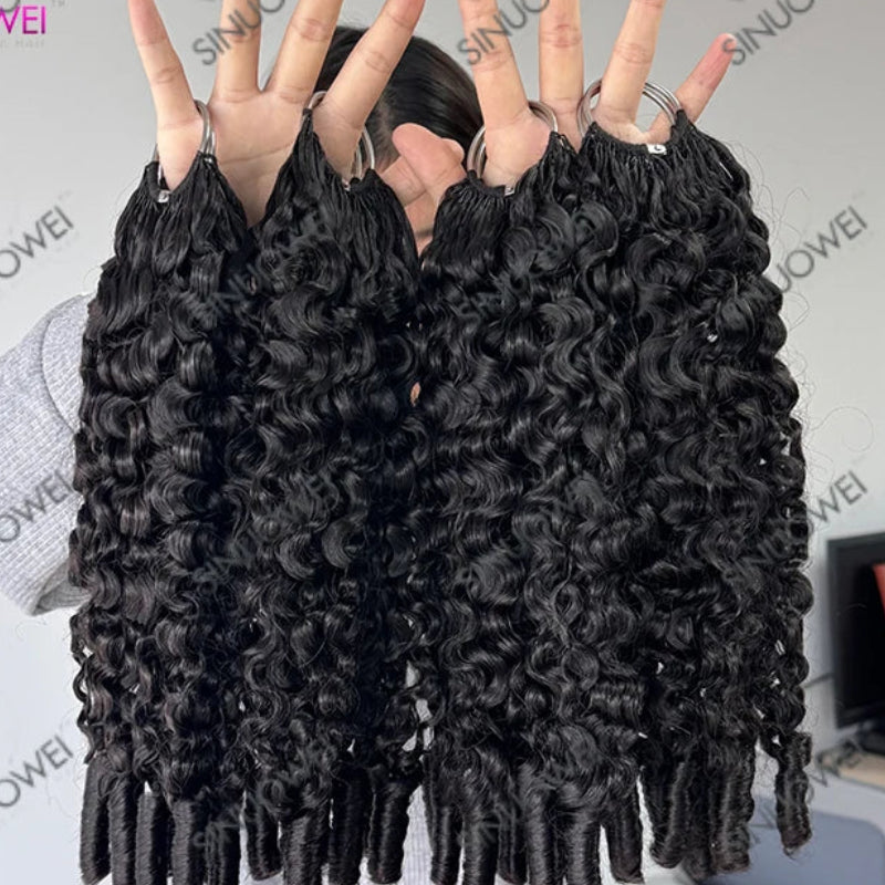 15A Burmese Kinky Curly Crochet Hair – 100% Human Hair | Feather Soft | Natural Black | 12–22 Inch - view 3