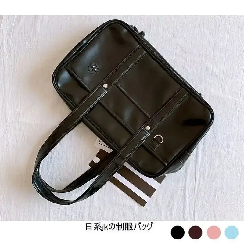 Japanese 2D Student JK Uniform Bag | Girl PU Backpack & COS Waterproof Shoulder Crossbody Bag Luxegan