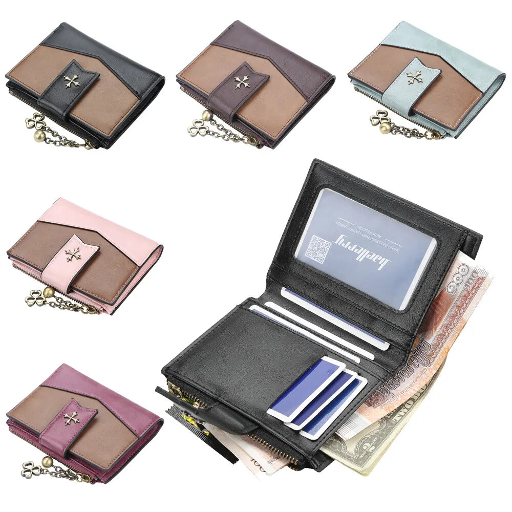 Women’s Casual PU Leather Bifold Wallet | Sophisticated Ladies Clutch & Credit Card Holder | Fashion-Forward Zipper Coin Purse | Elegant Standard Wallet & Portable Handbag Gift Luxegan