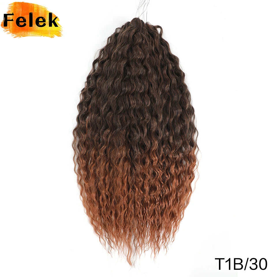 Ariel Curls Crochet Braiding Hair | Water Wave Synthetic Braid Extensions