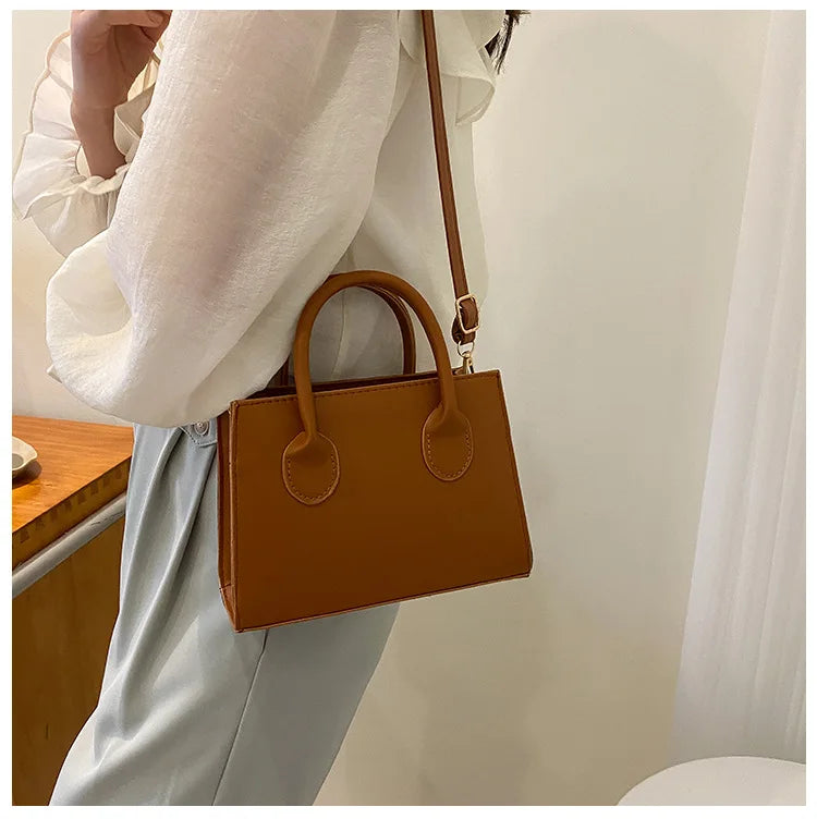 Elegant Black Handbag with Dual Handles | Chic Crossbody Bag & Retro Stylish Tote (Small Bag for Women & Girls) Luxegan