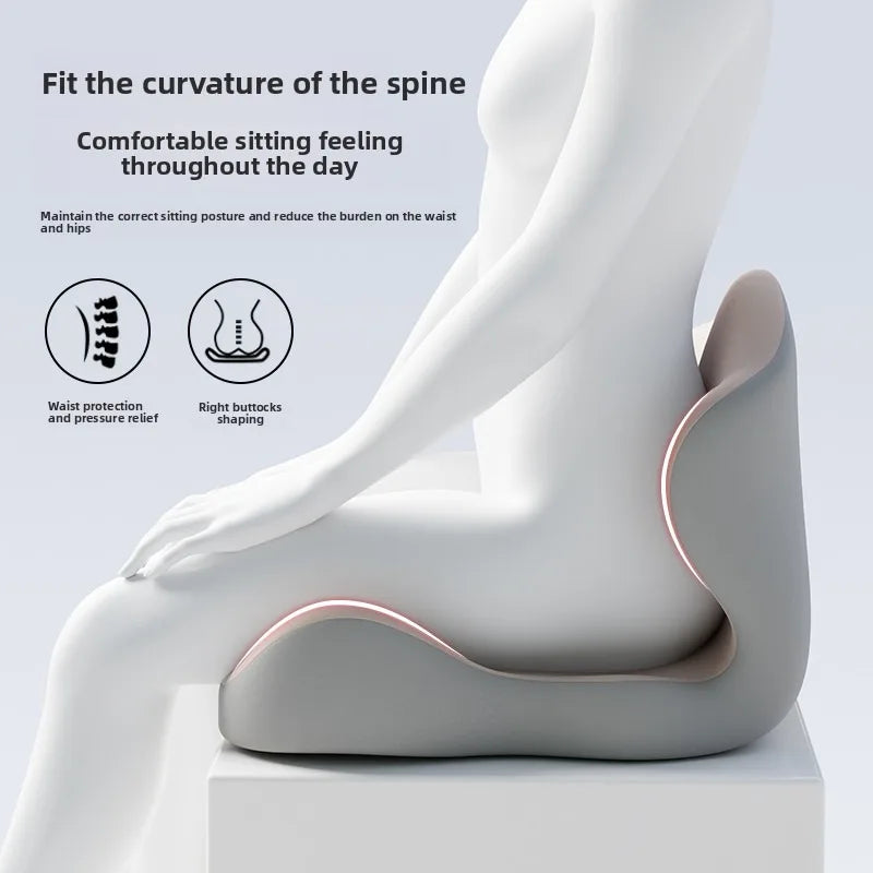 Memory Foam One-Piece Support Cushion | Sophisticated "Hip Beautification" Silhouette | Elegant Spine Relief & Waist Support Pad | "Dignified" High-Performance Orthopedic Essential for Radiant Versatile Styling Luxegan