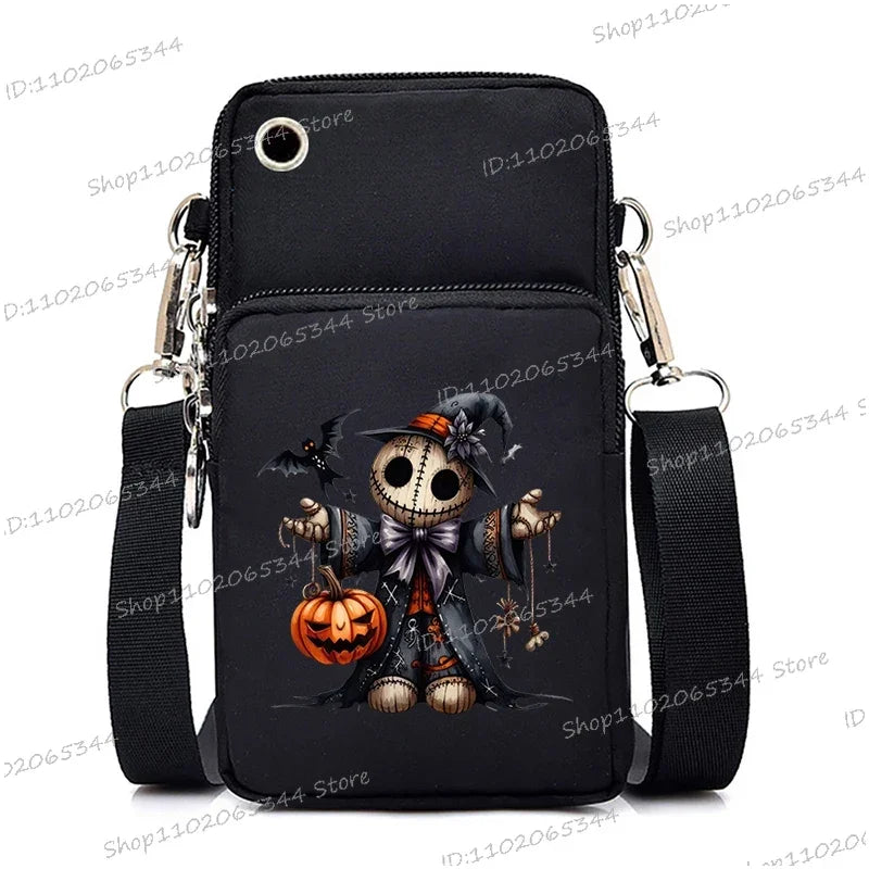 Mini Mobile Phone Bag | Gothic Doll Pattern Crossbody Bag Luxegan