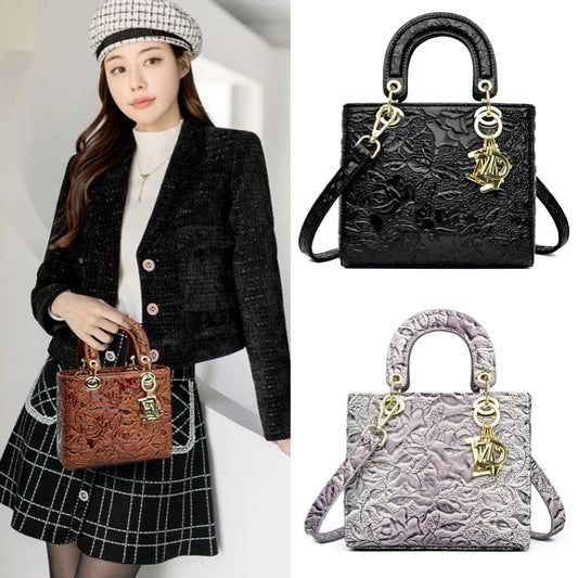 Brand Retro Ladies Handbag | High Quality PU Leather Shoulder Messenger Bag (Large Capacity Simple Commuter Bag for Women) Luxegan