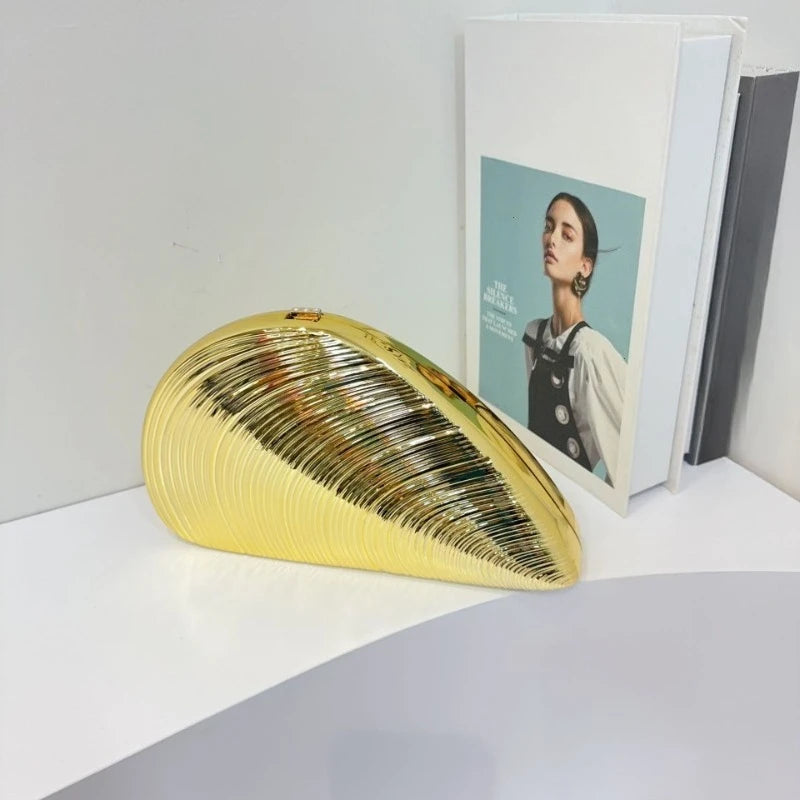 Acrylic Solid Clutch | Hard European/American Heavy-Duty Metal Shell Handbag Luxegan