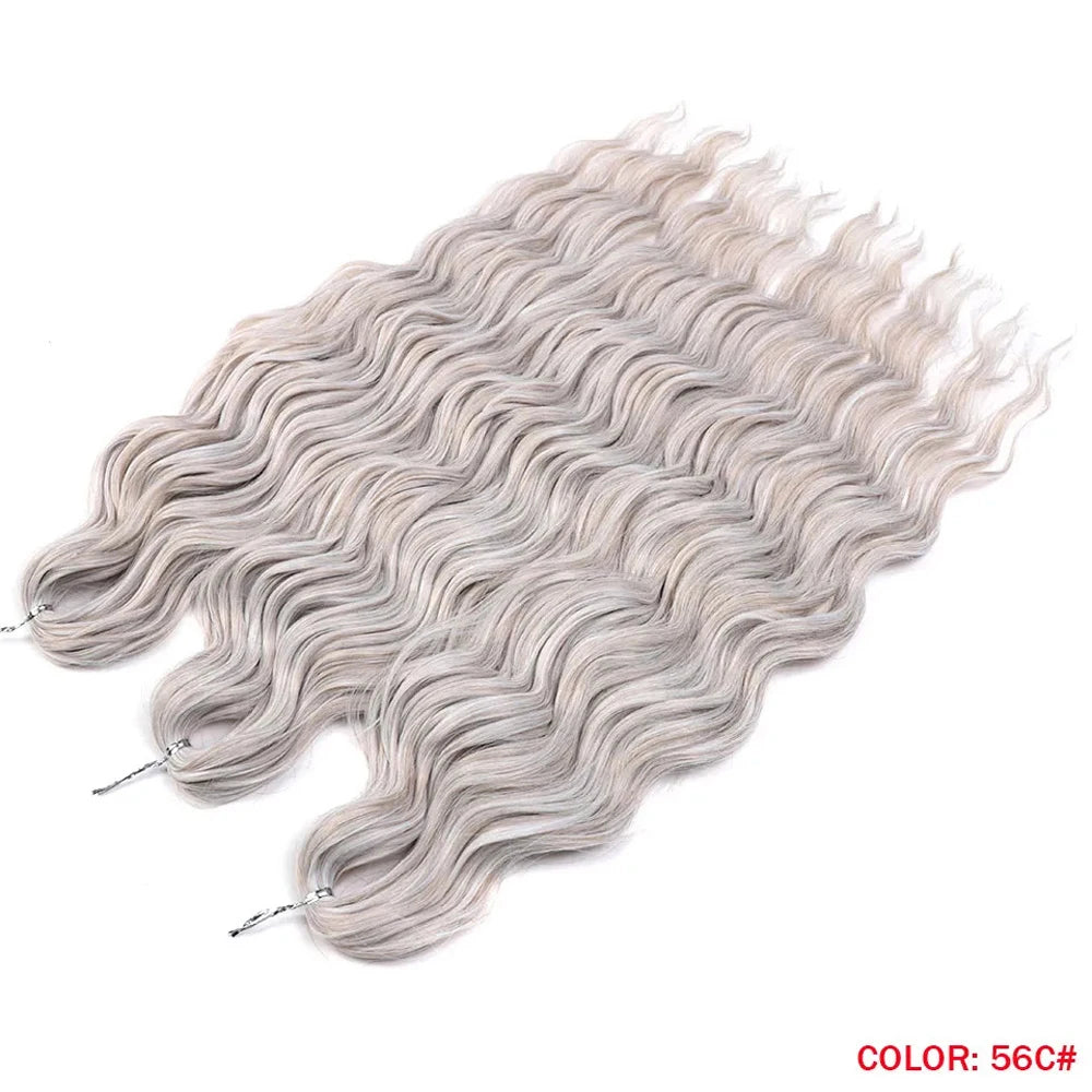 Loose Deep Wave Crochet Hair | 24-Inch Synthetic Braiding Hair Luxegan