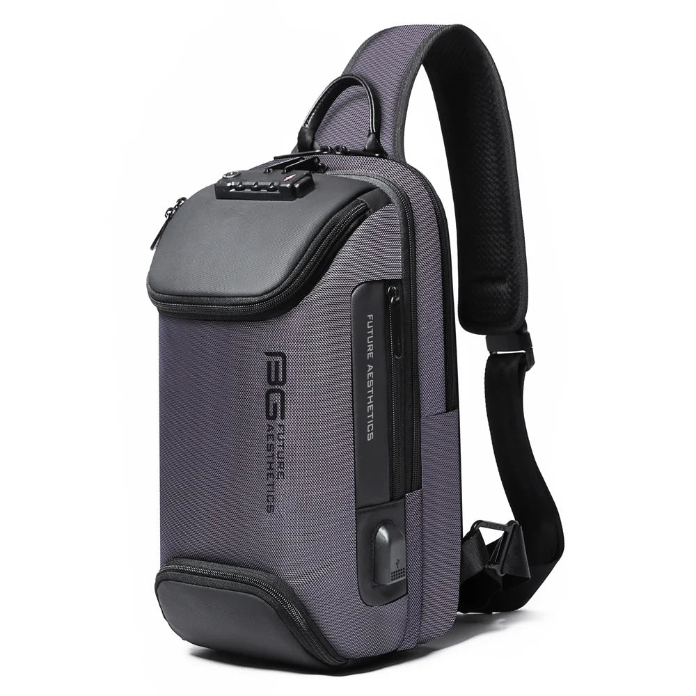 Bange Anti-Theft Multi-Functional Crossbody Bag | Sophisticated "Pillow Chest Bag" Silhouette | Premium Oxford USB Charging Messenger Bag for Men & Women | Famous Brand Model BG-7082 Versatile Essential for Short Trip Commuting Luxegan