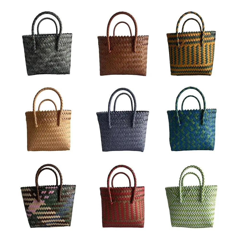 Handmade Woven Beach Basket | Large Capacity Shoulder Bag Luxegan