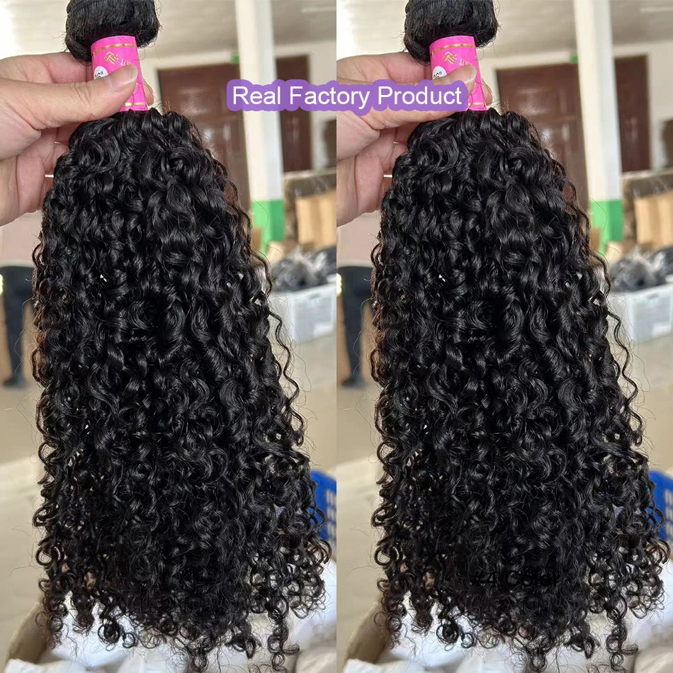 Burmese Curly Hair Bundles | 100% Remy Human Hair | Natural Black | 12–26 Inches Luxegan