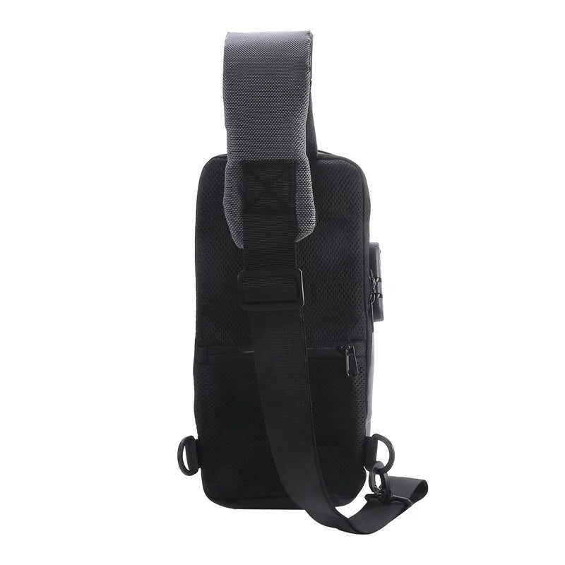Men's USB Charging Crossbody Chest Pack | Anti-Theft Waterproof Bag Luxegan