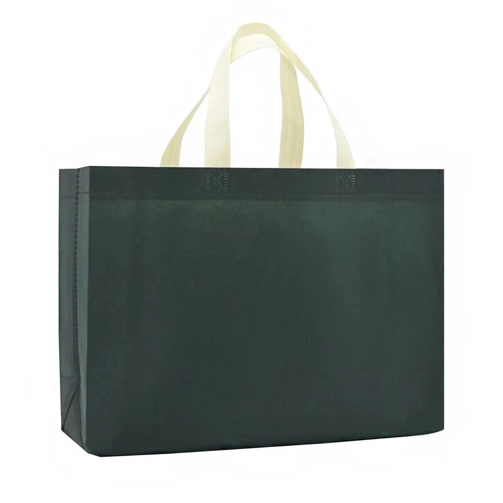Foldable Eco Shopping Bag | Sophisticated "Large Capacity" Non-Woven Silhouette | Elegant "Reusable" Fabric Tote | "Dignified" Solid Grocery Cloth Bag for Radiant Versatile Styling Luxegan