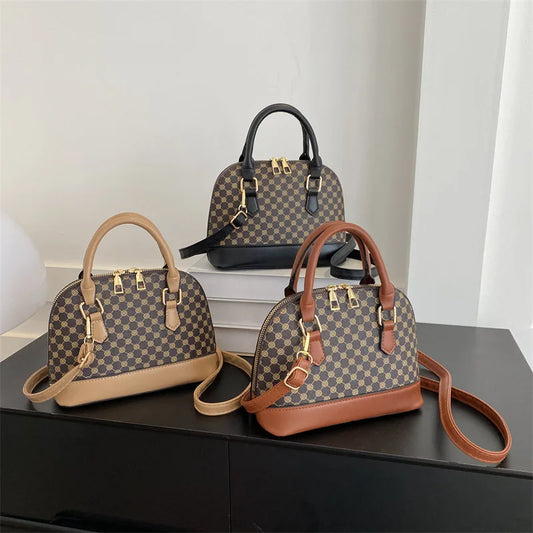 Small Plaid Shell Bag | Fashion Shoulder & Crossbody Purse Luxegan