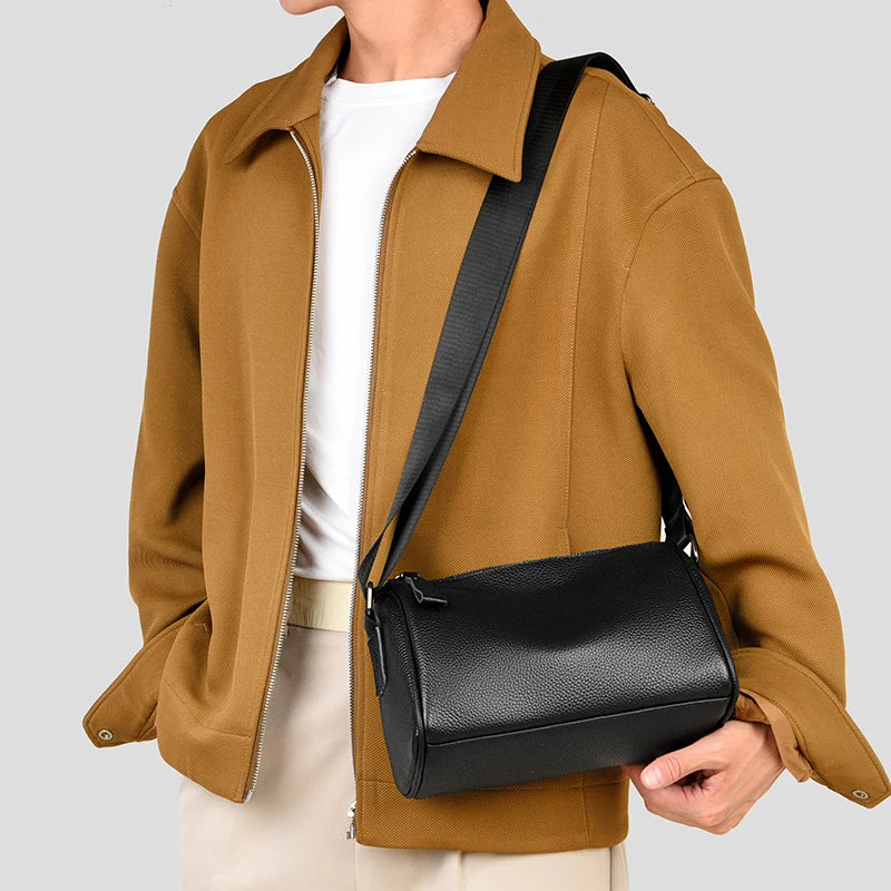 100% Genuine Leather Casual Men's Messenger Bags | Luxury Brand Male Crossbody & Shoulder Bags (Fashion) Luxegan