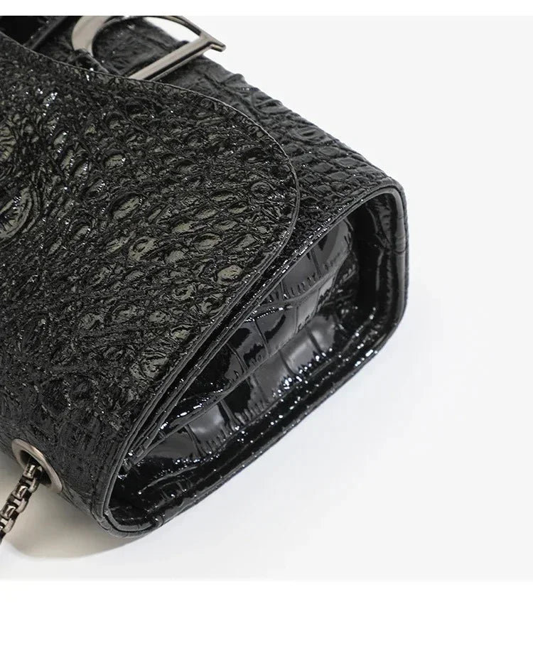 Luxury Women's Handbag with Chains & Sequins | Crossbody Shoulder Messenger Bag (Brand Design, Animal Print, Casual Purses) Luxegan