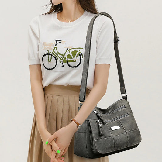 Multi-Functional Canvas-Style Shoulder Bag | Sophisticated Vintage Pillow Handbag | Large Capacity Commuter Crossbody | "Dignified" Soft PU Purse for Versatile Daily Styling Luxegan