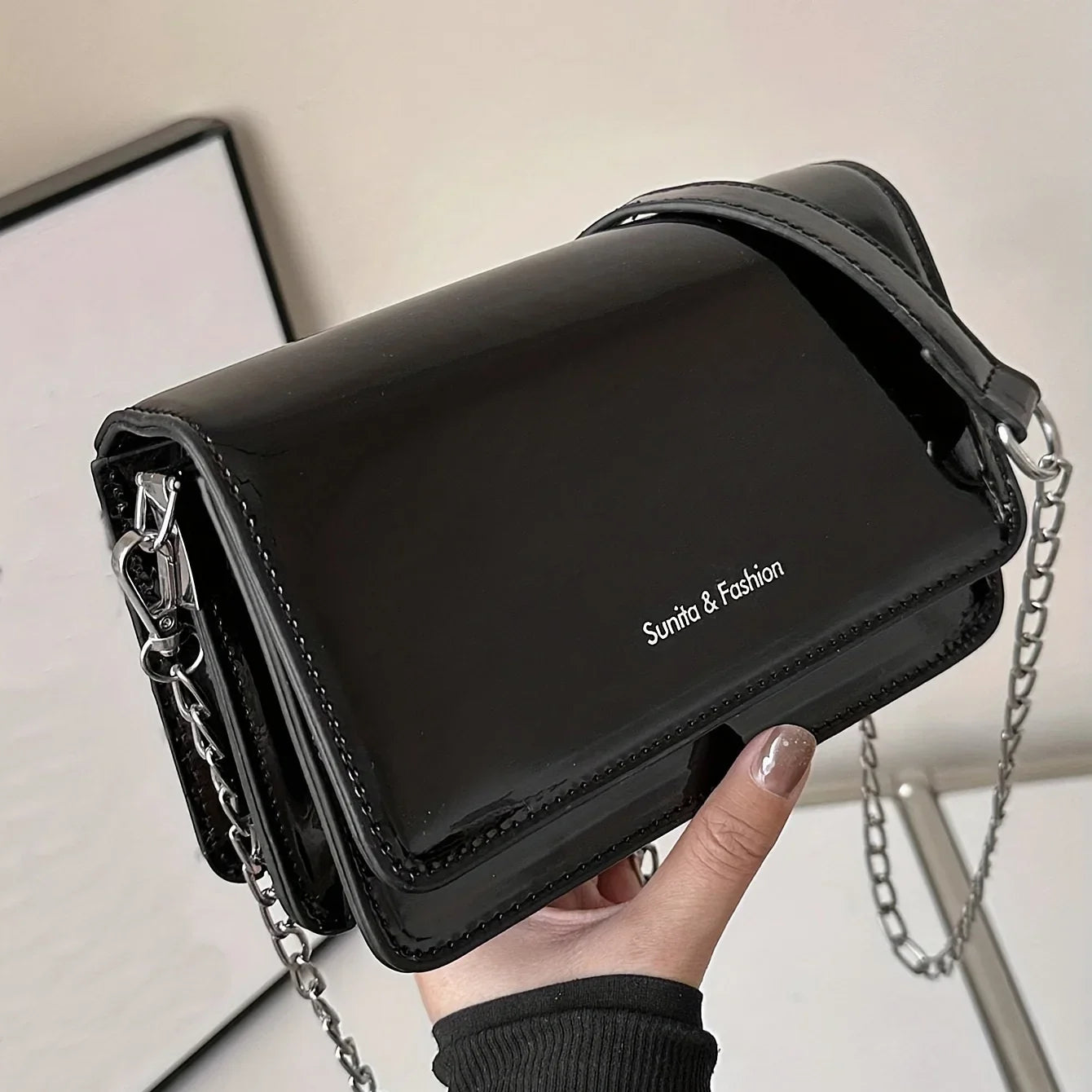 New PU Leather Mini Crossbody Bag | 2-Compartment Flip Shoulder Bag Luxegan