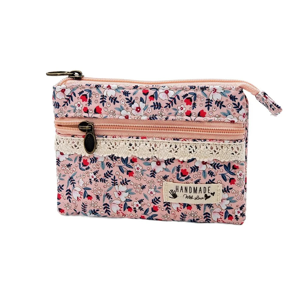 New Fashion Canvas Waterproof Coin Purse | Short Zipper Simple Organizer Clutch & Money Bag for Women Luxegan