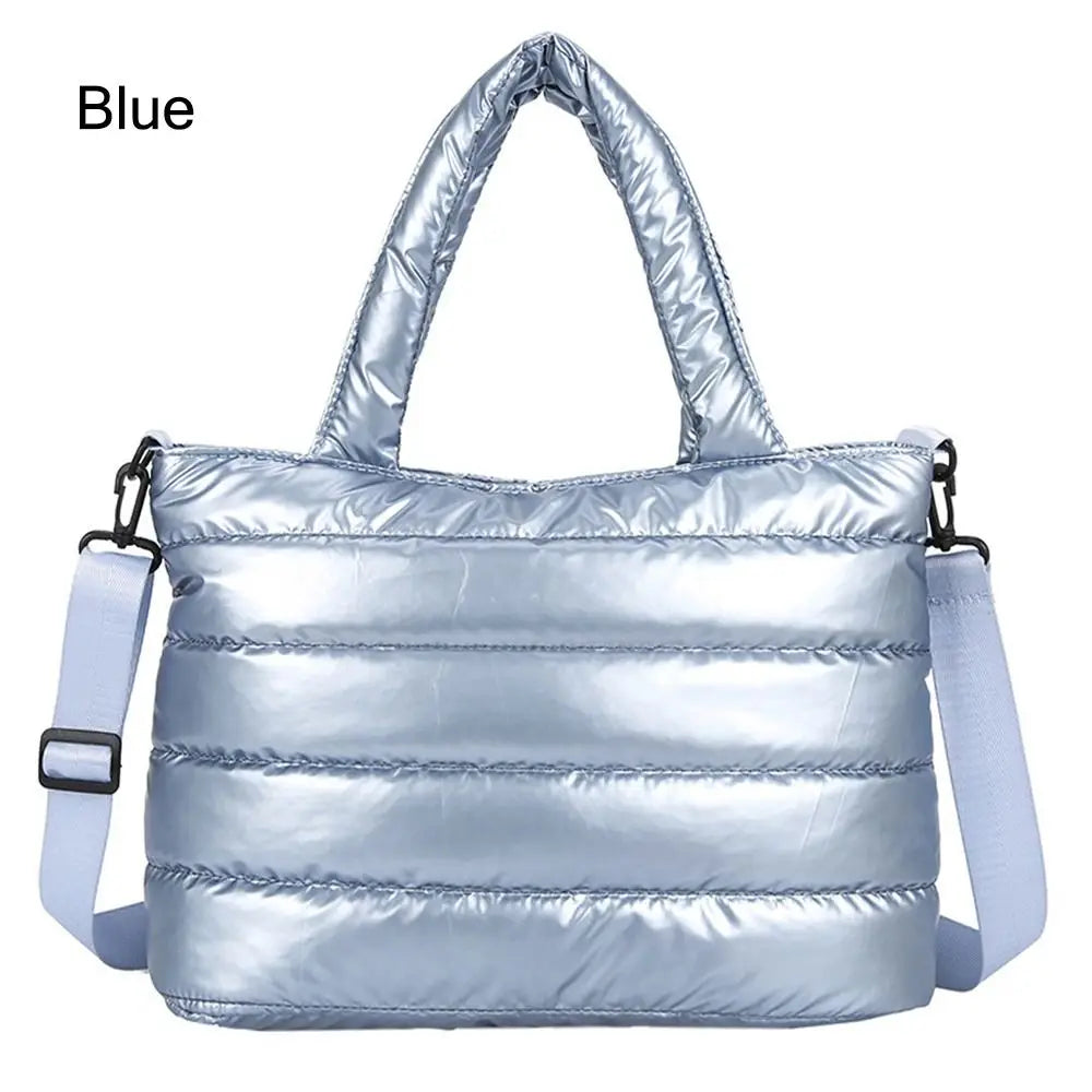 Puffer Tote Bag | Quilted Puffy Handbag & Crossbody Luxegan