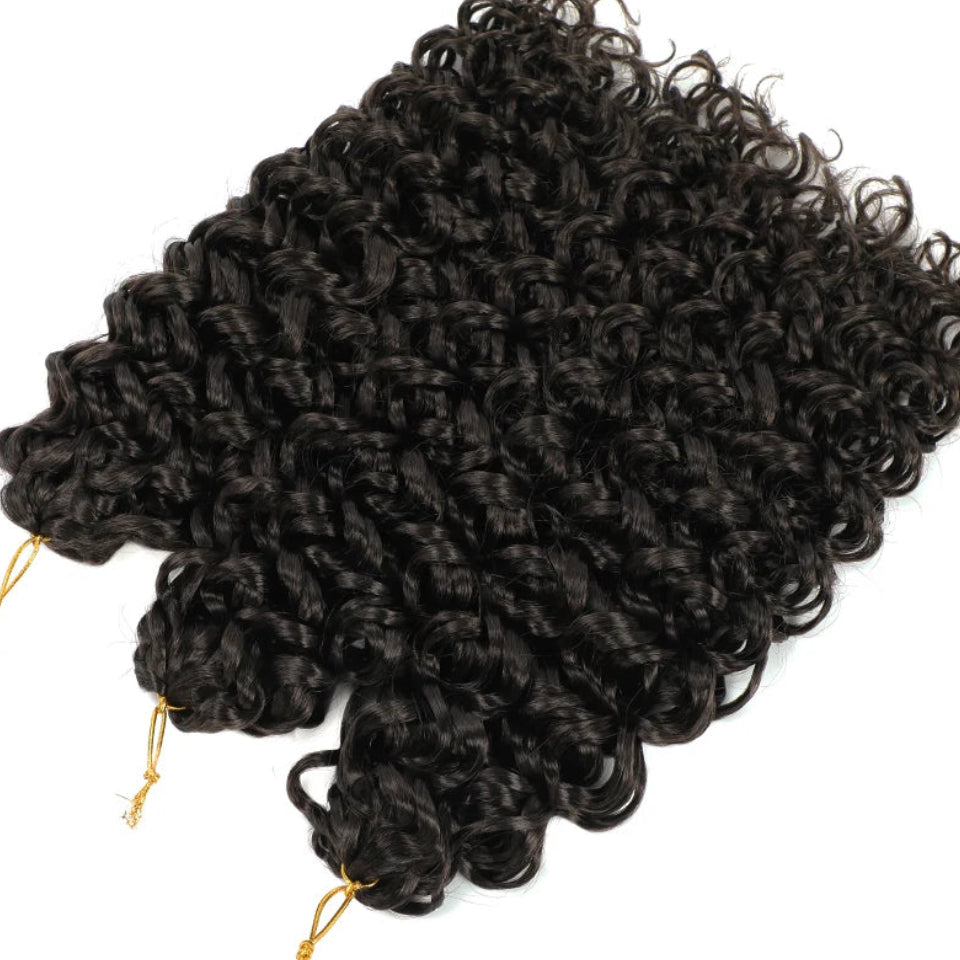 14–22 Inch Synthetic Deep Wave Crochet Hair | Afro Curl Braiding Extensions Luxegan