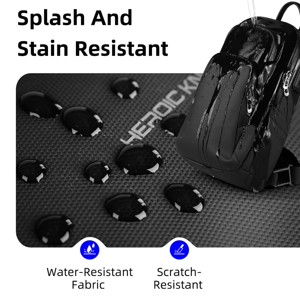 Business Waterproof Crossbody Bag | Sophisticated "USB Charging" Silhouette | Large Oxford Leisure Satchel & Chest Pack | "Dignified" High-Performance HK-6202B Essential for Radiant Versatile Styling Luxegan