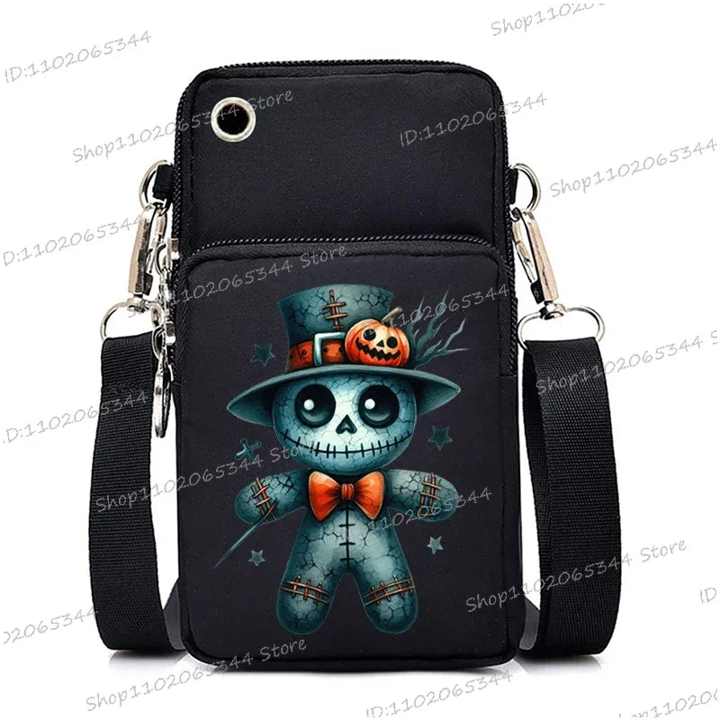 Mini Mobile Phone Bag | Gothic Doll Pattern Crossbody Bag Luxegan