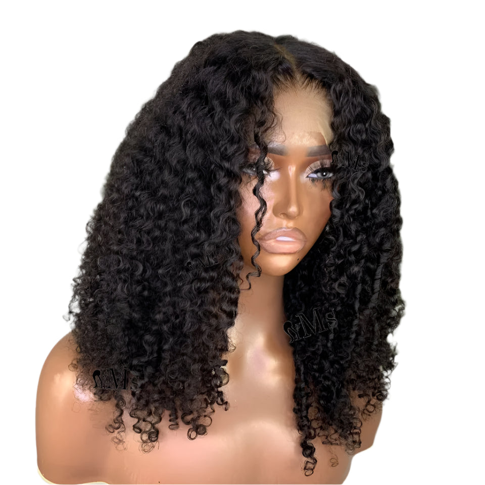 3C 4A Premium Virgin Burmese Curly Lace Frontal Wig | 250% Density Luxegan