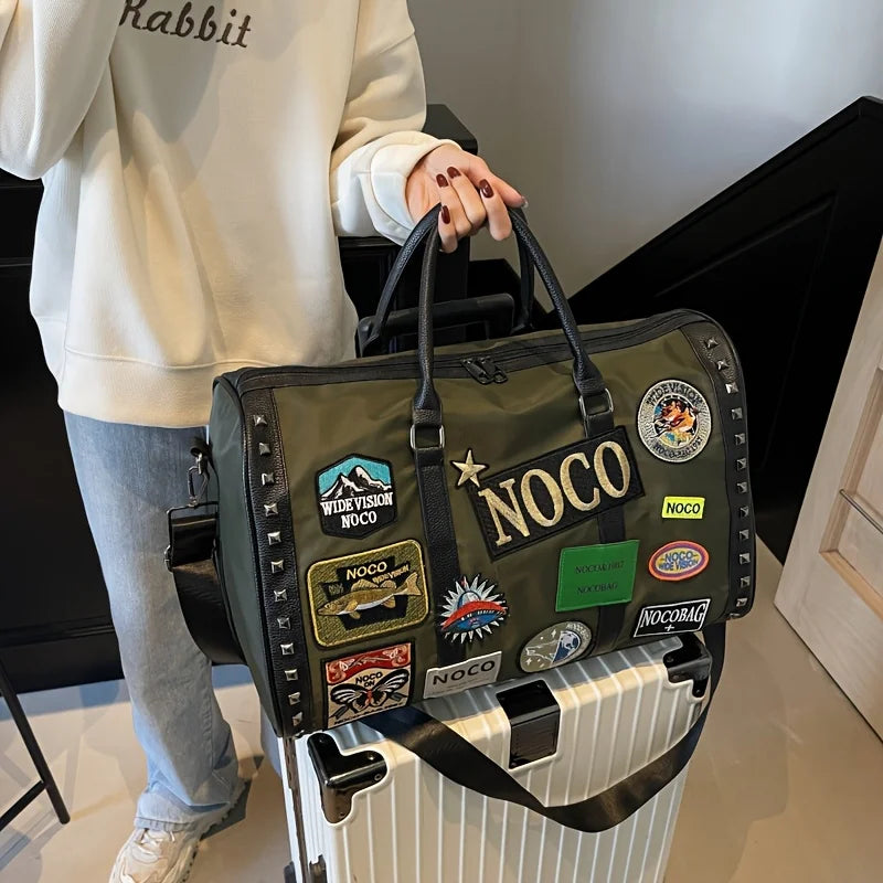 Fashionable Simple Polyester Travel Tote Bag | Large Capacity Hand-held Luggage Bag for Outdoor Sports & Gym Luxegan