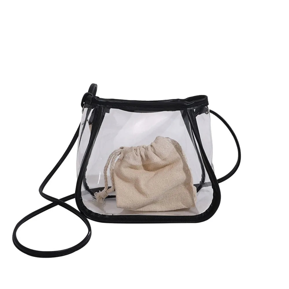 Creative 2-in-1 Clear Crossbody Bag | Portable Waterproof PVC Shoulder Tote (Casual Women's Commuting Bag) Luxegan