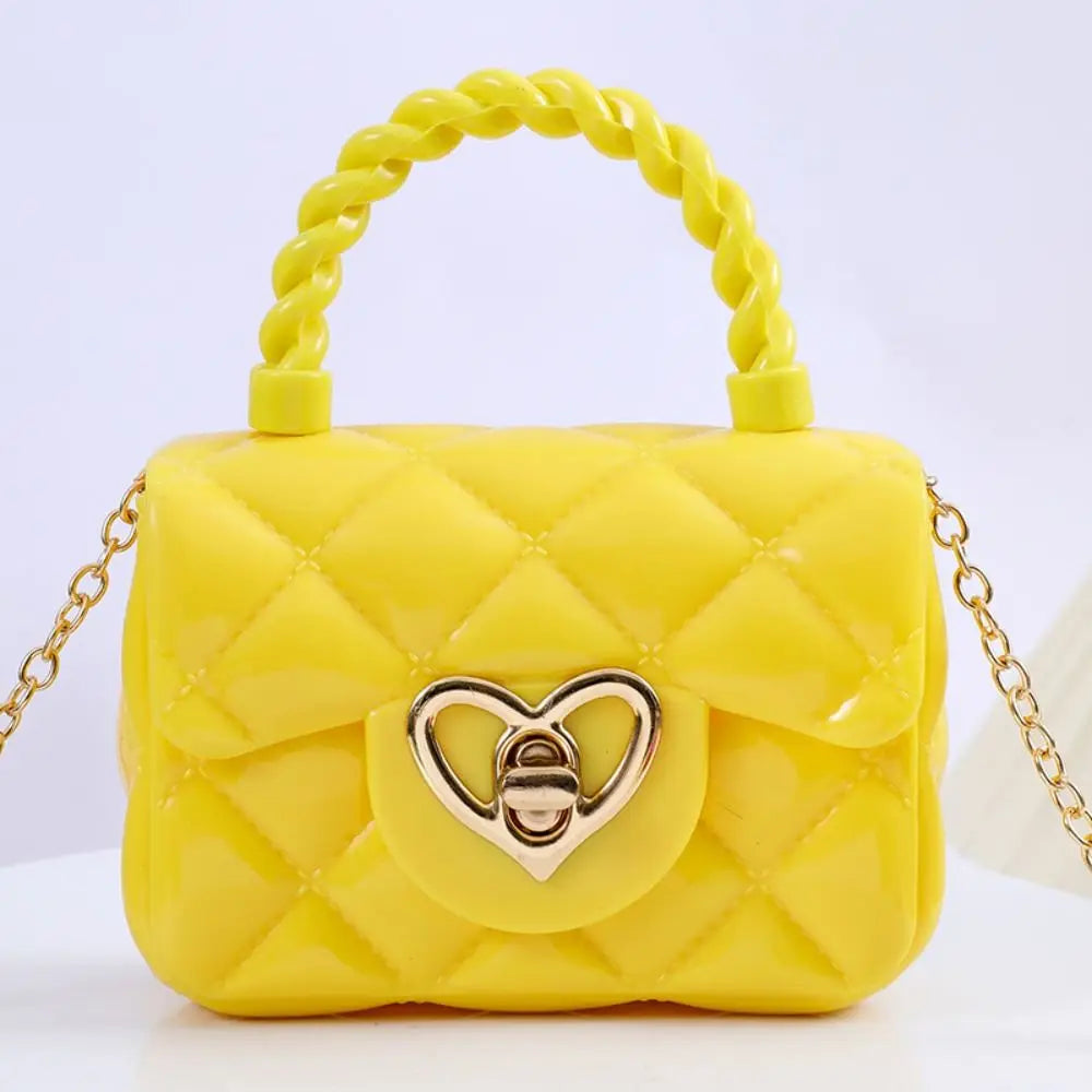 Kids Fashion Heart Shoulder Bag | Girls Mini PU Leather Crossbody & Coin Purse | Luxury Jelly - view 6