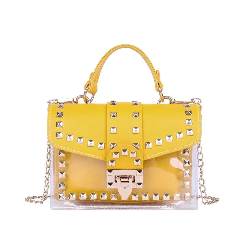 Brand Women's Studded Graffiti Crossbody Bags | Fashion Shoulder Bag for Ladies (Luxury Designer PVC Handbags & Messenger Satchel) Luxegan