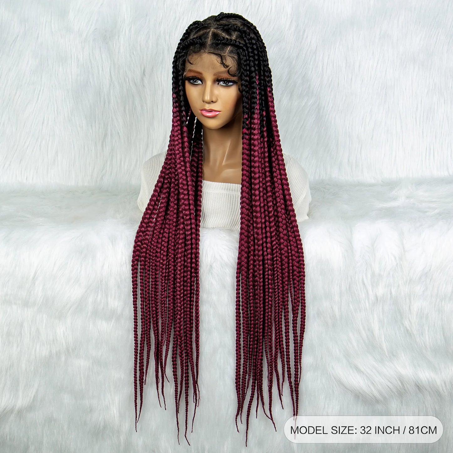 KIMA Colorful Braided Wig | Full Lace | Butterfly Locs & Dreadlocks Options Luxegan