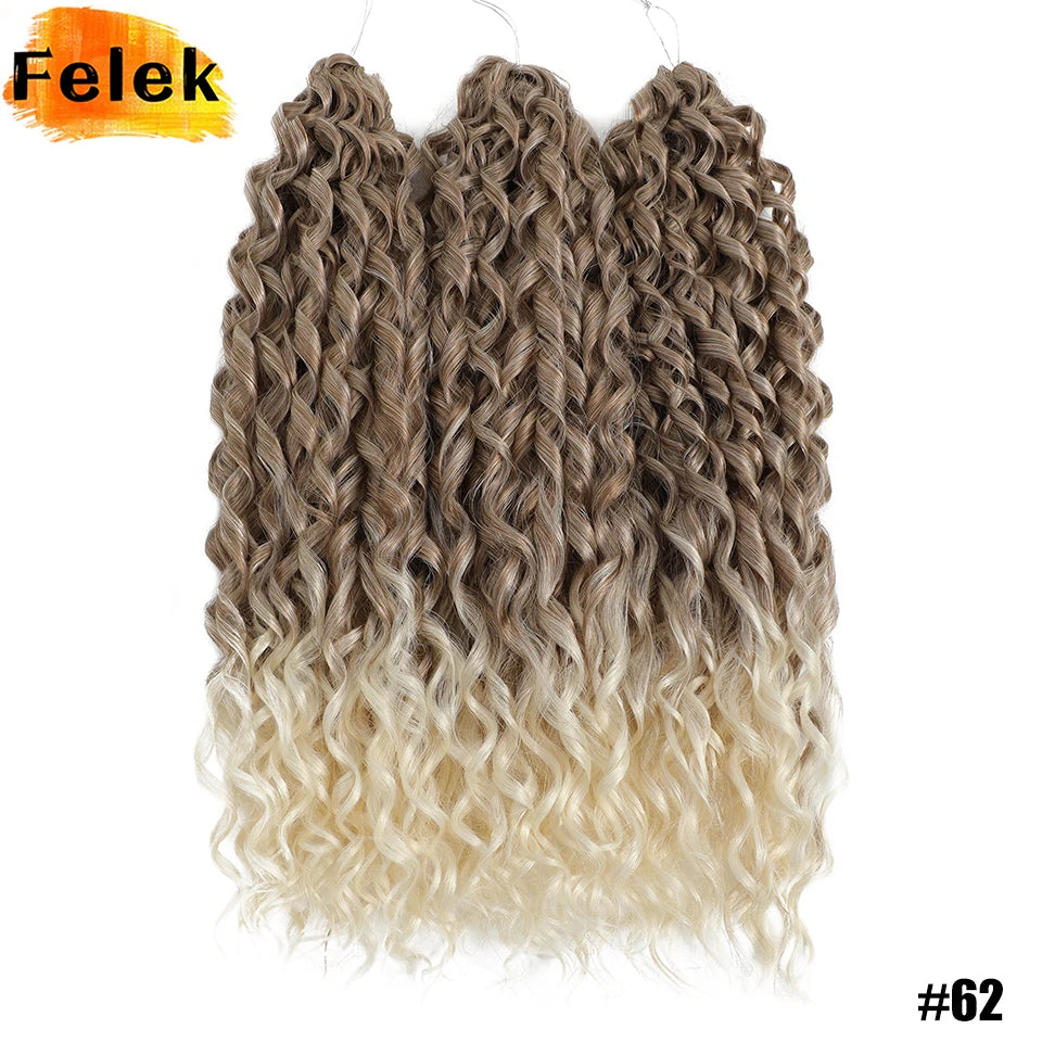 Jessica Hair Deep Wavy Twist Crochet Hair 22 Inch | 100G | 54 Colors | 3 Packs/Lot