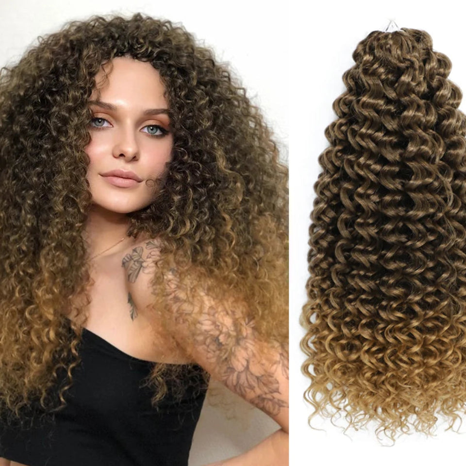 Deep Wavy Twist Crochet Hair | 14–22 Inch Luxegan