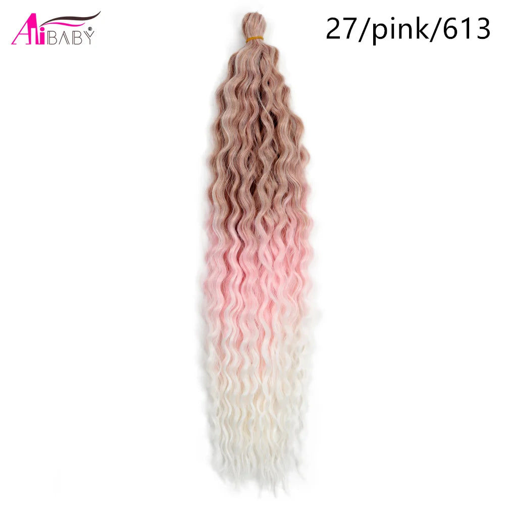 Ariel Curl Crochet Hair 22in – Ocean Wave Ombre Braiding Hair | 100g | 38 Colors | 1 or 3 Pcs - view 39