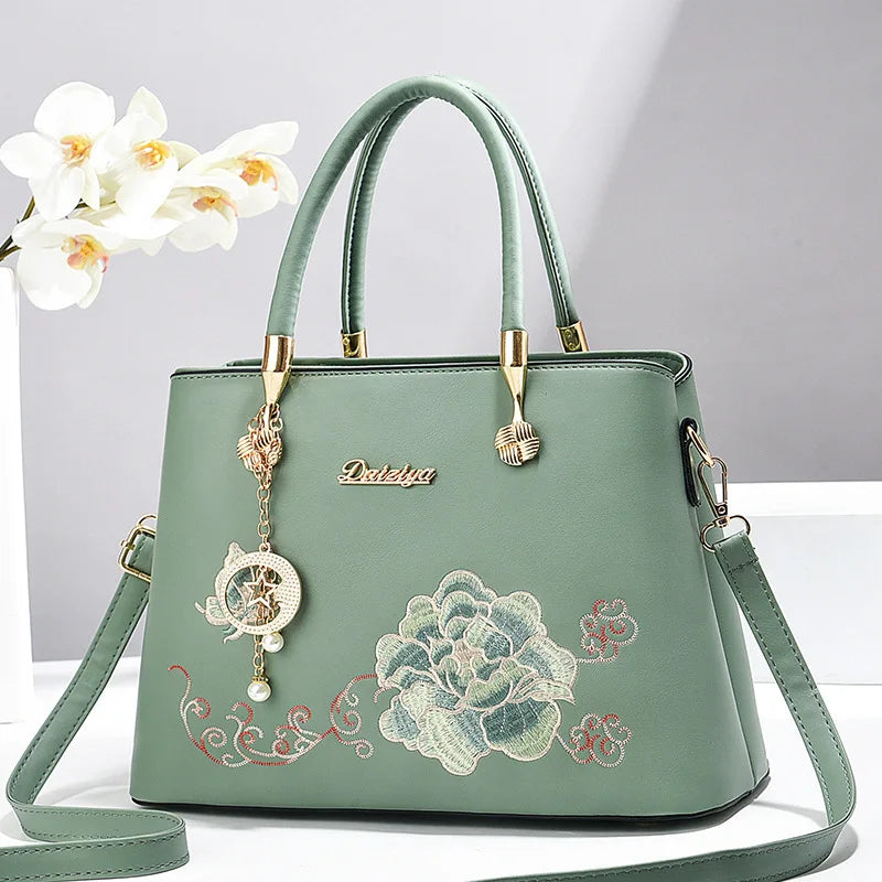 Women's New Trend Niche Embroidered Shoulder Bag | Luxury Handbag Tote Bag | High Quality Light Luxury Messenger Bag Luxegan