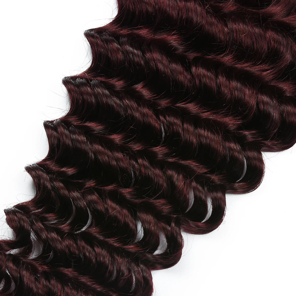 Deep Wave 100% Brazilian Remy Human Hair Bulk for Boho Braids | 99J No Weft Deep Curly Braiding - view 5