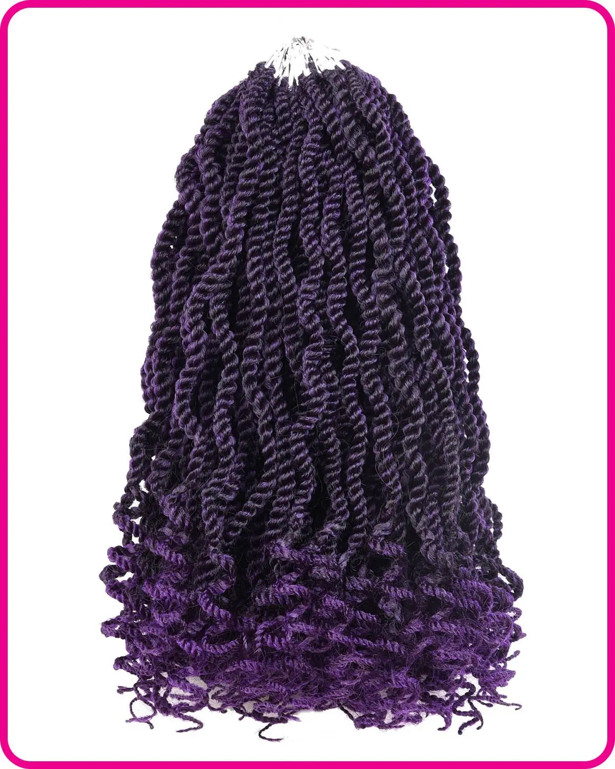 Wavy Senegalese Twist Crochet Hair 12 Inch – Pre-Twisted Boho Crochet Braids for Black Women