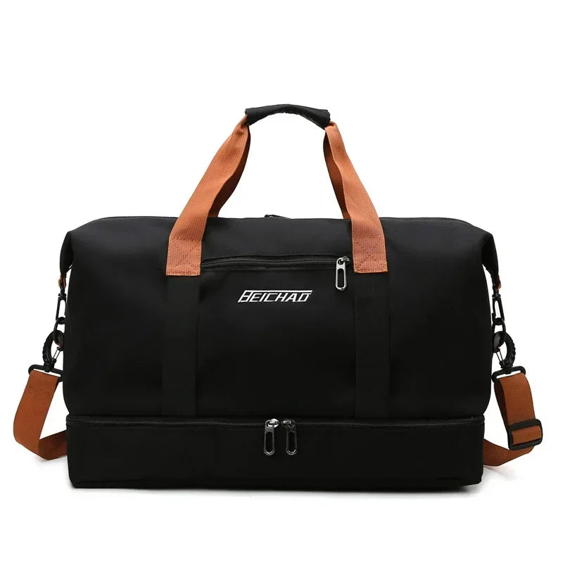 Large Capacity Waterproof Travel Gym Bag | Portable Oxford Fitness Duffle | Short-Distance Luggage & Men's Sports Handbag | Lightweight Shoulder Crossbody Bag Luxegan
